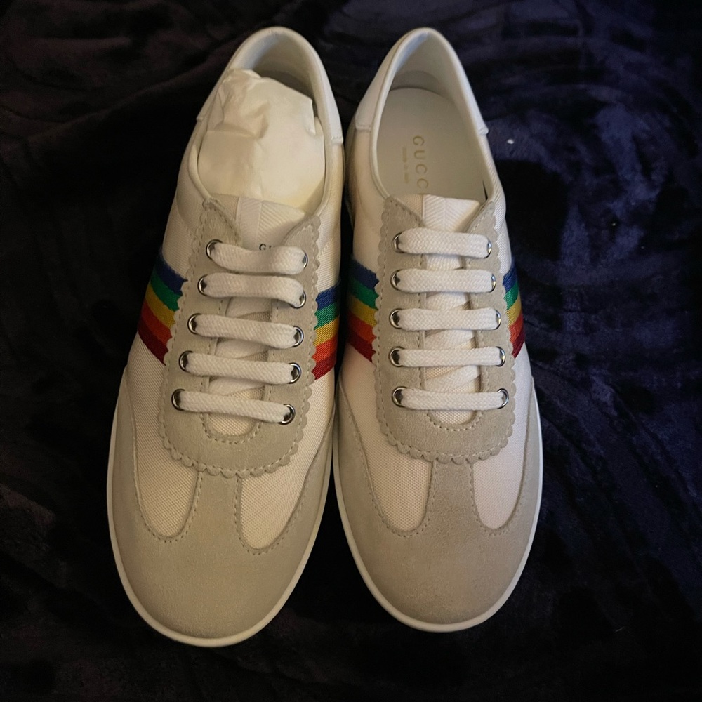 Gucci rainbow shoes